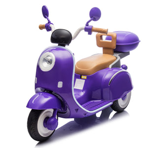 12V Kids Electric Ride-On Moped Motorcycle with Bluetooth and Power Display Trend Times 11
