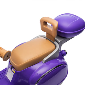 12V Kids Electric Ride-On Moped Motorcycle with Bluetooth and Power Display Trend Times 5