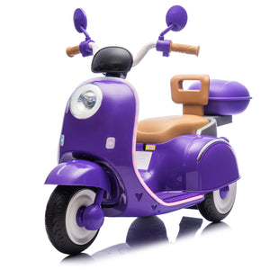 12V Kids Electric Ride-On Moped Motorcycle with Bluetooth and Power Display Trend Times 9