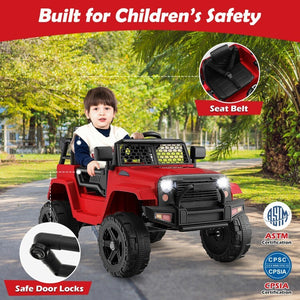 12V Kids Electric Ride-On Truck with Remote Control and Headlights Trend Times 4