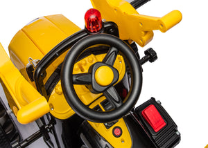 12V Battery-Powered Kids Ride-On Excavator Front Loader Construction Vehicle Trend Times 12