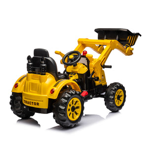 12V Battery-Powered Kids Ride-On Excavator Front Loader Construction Vehicle Trend Times 4