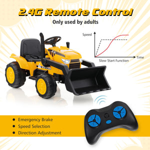 12V Kids Electric Ride-On RC Excavator Digger Bulldozer Tractor with Lights and Music Trend Times 6