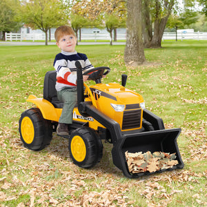 12V Kids Electric Ride-On Construction Vehicles RC Excavator Digger Bulldozer Tractor with Music and Lights Trend Times 3