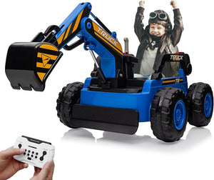 12V Kids Ride-On Excavator Truck with Remote Control and Electric Digging Arm Trend Times 25