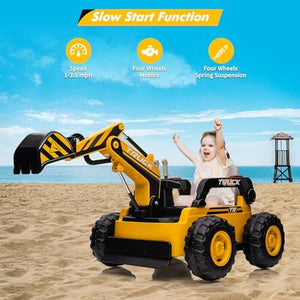 12V Kids Ride-On Excavator Truck with Remote Control and Electric Digging Arm Trend Times 6