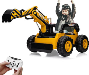 12V Kids Ride-On Excavator Truck with Remote Control and Electric Digging Arm Trend Times Variant 0
