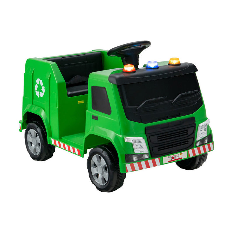 12V Kids Ride-On Garbage Truck with Warning Lights and 6 Recycling Accessories Trend Times 0