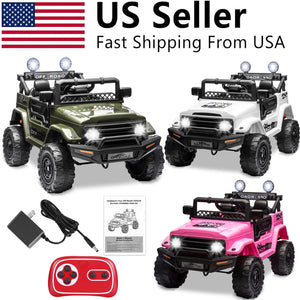 12V Electric Kids Ride-On Jeep 2-Seater with Remote Control and LED Lights Trend Times 1