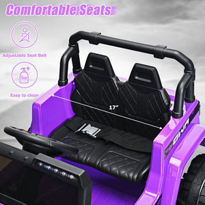 12V Kids Ride-On Jeep Car with 2.4G Remote Control in Purple Trend Times 4