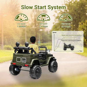 12V Kids 2-Seater Electric Ride-On Jeep Truck Car with 2-Way Remote Control and MP3 Player Trend Times 5