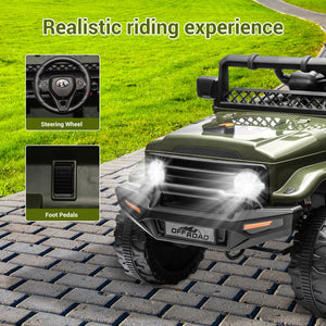 12V Kids 2-Seater Electric Ride-On Jeep Truck Car with 2-Way Remote Control and MP3 Player Trend Times 7