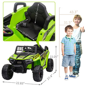 12V Electric Kids Ride-On Mini UTV Car with Front LED Lights and Horn Single Seat Trend Times 14