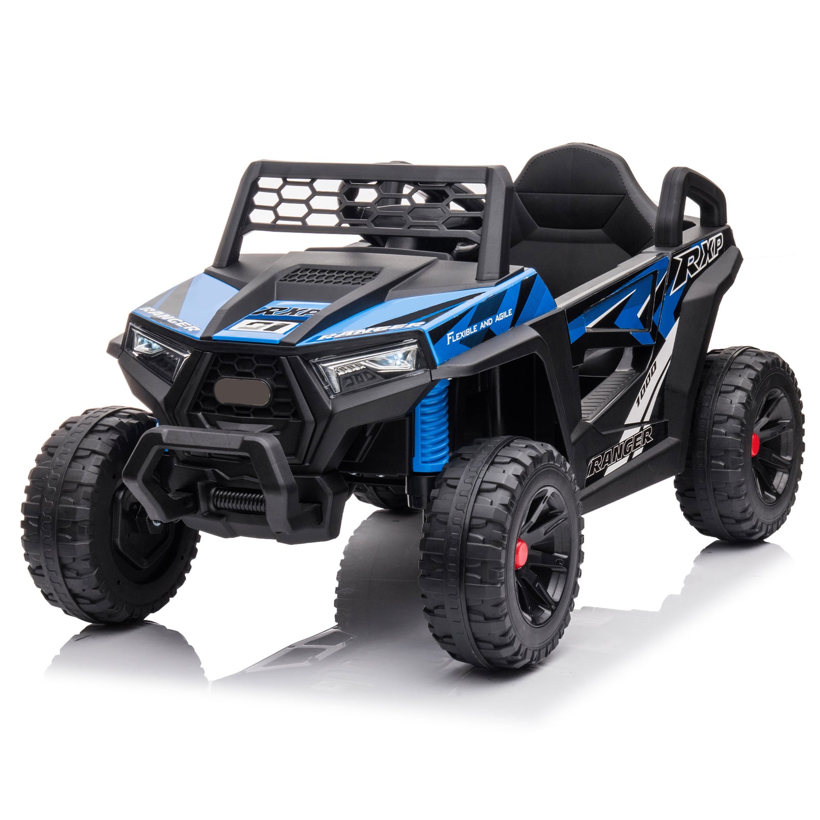 12V Kids Electric Ride-On Mini UTV Car with Front LED Lights and Horn, Single Seater Trend Times 1