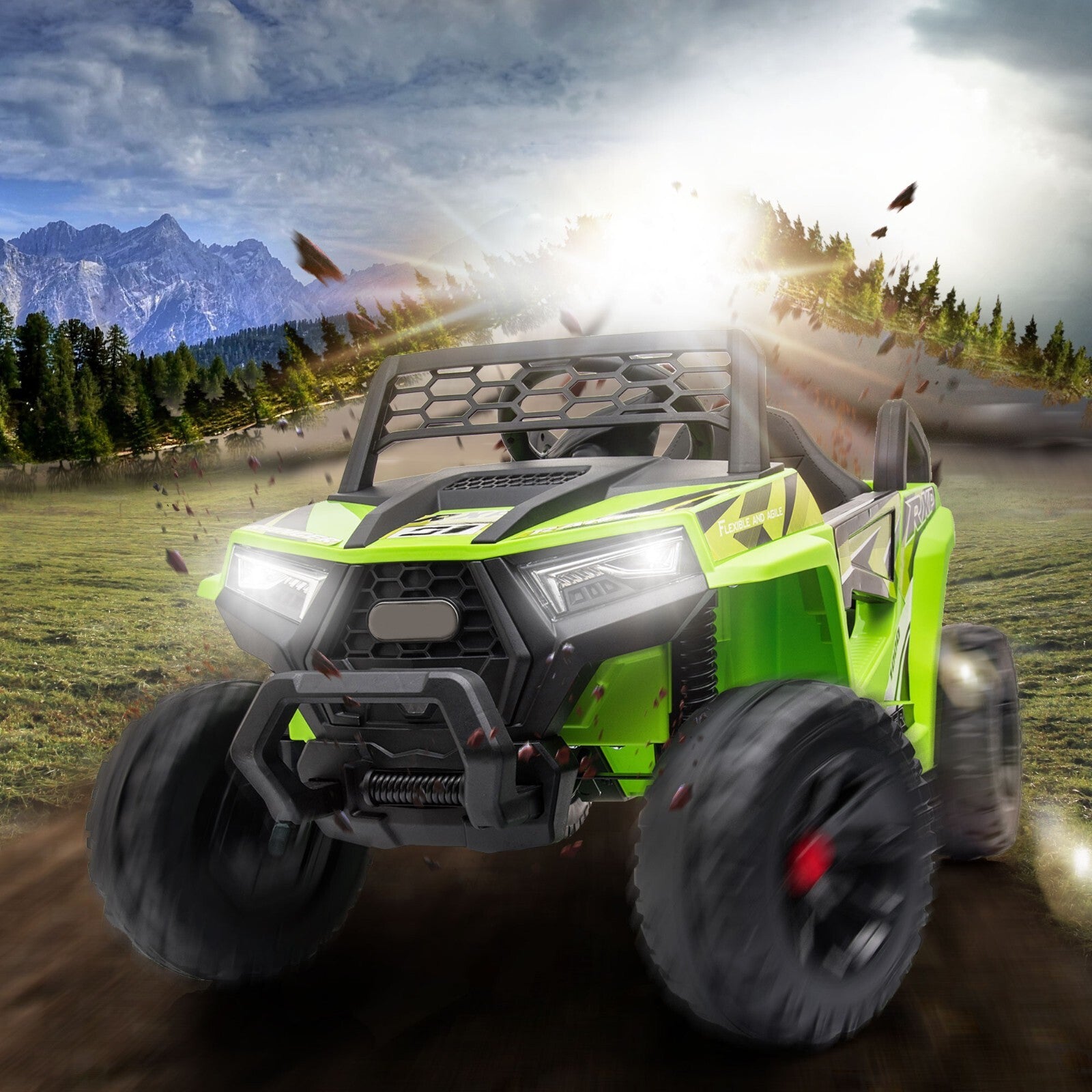 12V Kids Electric Ride-On Mini UTV with Front LED Lights and Horn Trend Times 0