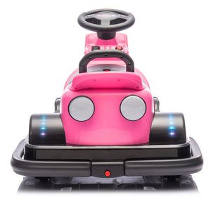 12V Kids Ride-On Motor Bumper Car with Integrated System, Four Wheels, and Waterfall Lights Trend Times 8