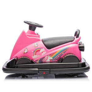 12V Kids Ride-On Motor Bumper Car with Integrated System, Four Wheels, and Waterfall Lights Trend Times 9