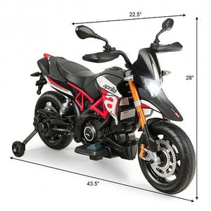 12V Kids Ride-On Licensed Motorcycle with Sounds and Music, Red Trend Times 4