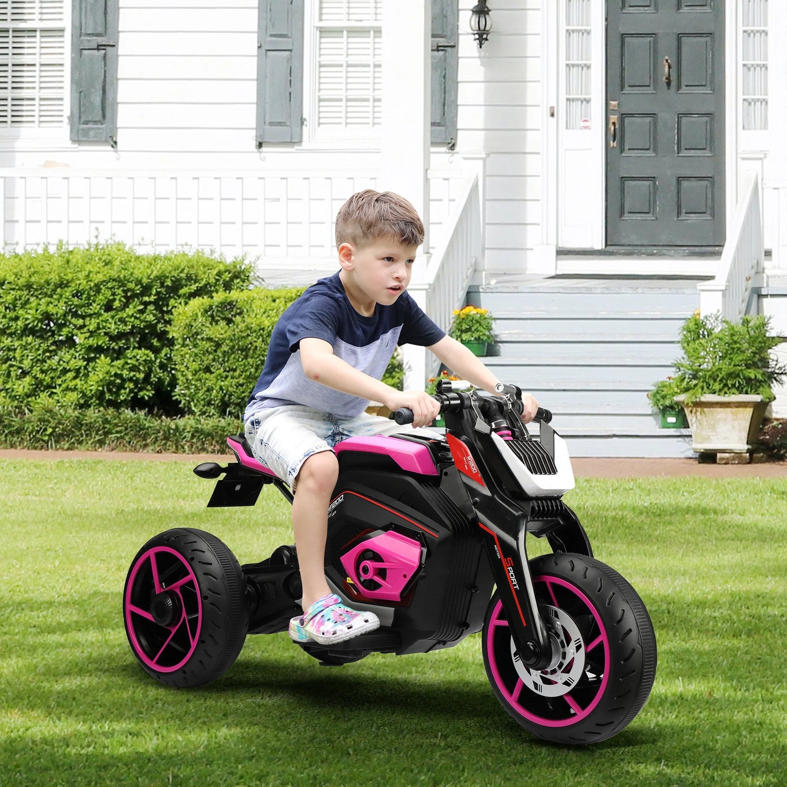 12V Battery-Powered Electric Ride-On 3-Wheel Kids Trike Motorcycle Trend Times 1