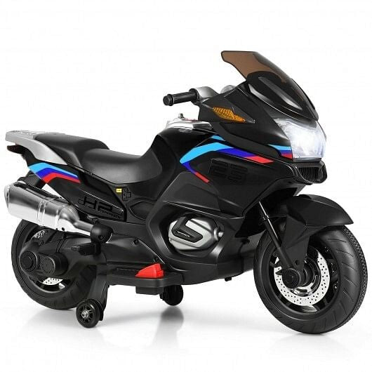 12V Electric Ride-On Motorcycle for Kids, Black Motorbike Trend Times 1