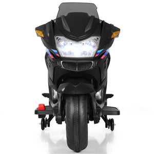 12V Kids Electric Ride-On Motorcycle with Training Wheels and Lights – Black Trend Times 10