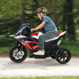 12V Kids Ride-On Motorcycle with Bright LED Headlights and Non-Slip Wheels Red Trend Times 3