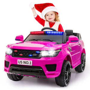 12V Kids Electric Ride-On Police Car with Battery and Remote Control Trend Times 0