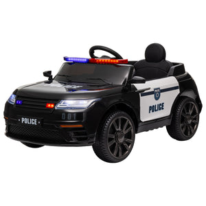 12V Kids Ride-On Police Car with Remote Control Black Trend Times 3