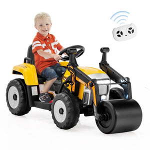 12V Kids Ride-On Road Roller Toy Car with 2.4G Remote Control for Children Trend Times 0