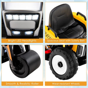 12V Kids Ride-On Road Roller Toy Car with 2.4G Remote Control for Children Trend Times 8