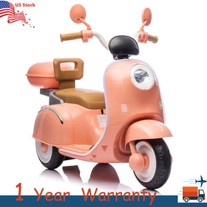 12V Kids Electric Three-Wheel Ride-On Motorcycle with Bluetooth Music for Ages 3-6 Years Trend Times 0