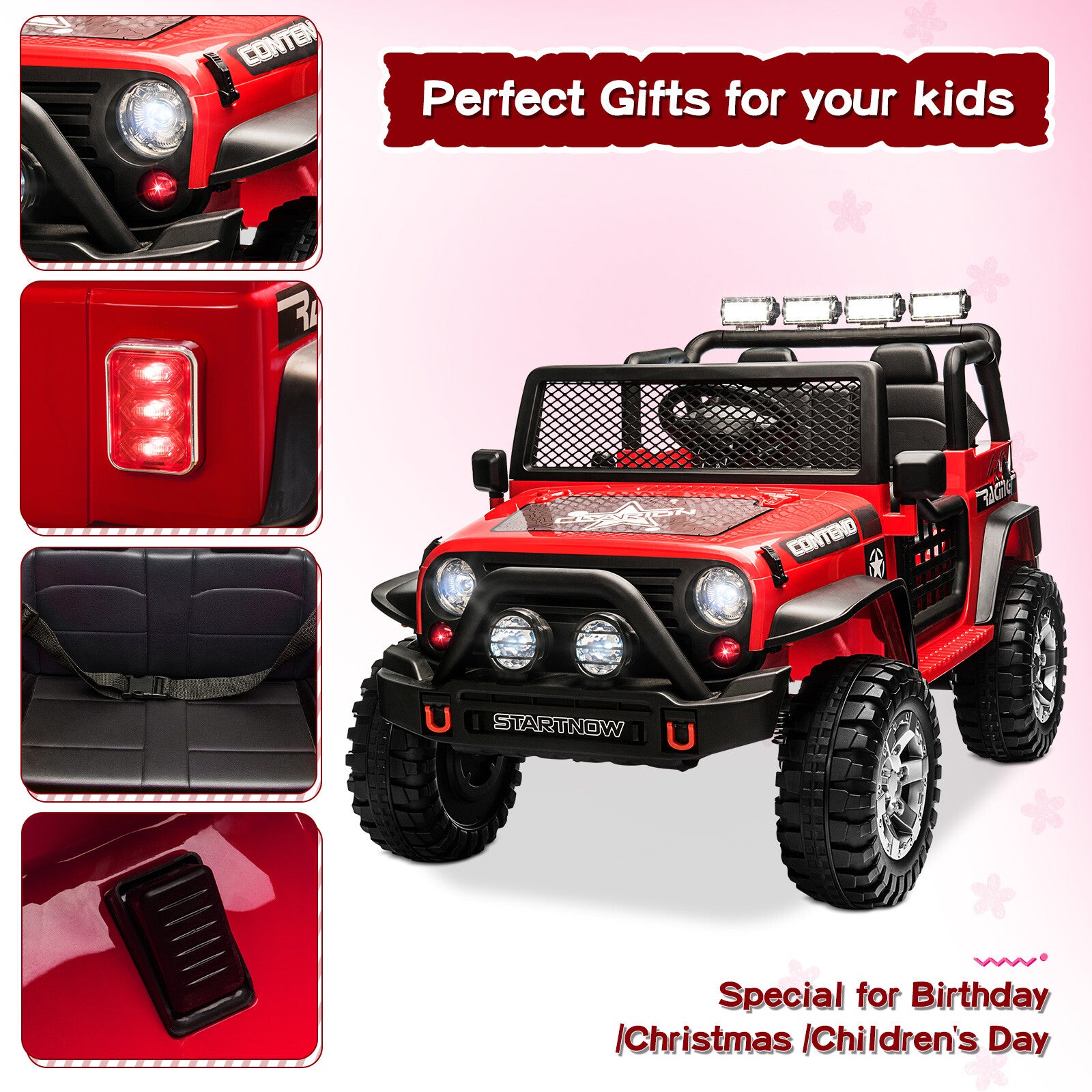 12V Electric Kids Ride-On Jeep Truck with 2 Seats and Remote Control Trend Times 0