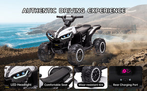 12V Electric Kids Ride-On ATV Quad with Battery Powered 4 Wheels and Adjustable Speed Trend Times 4