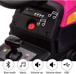 12V Electric Ride-On Tractor with Trailer Battery Powered Toy Car for Toddlers Trend Times 4