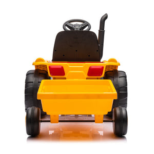 12V Kids Ride-On Electric Tractor and Excavator with Detachable Trailer and Remote Control Trend Times 12