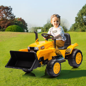12V Battery-Powered Kids Ride-On Electric Excavator Tractor with Digging Handle Trend Times 1