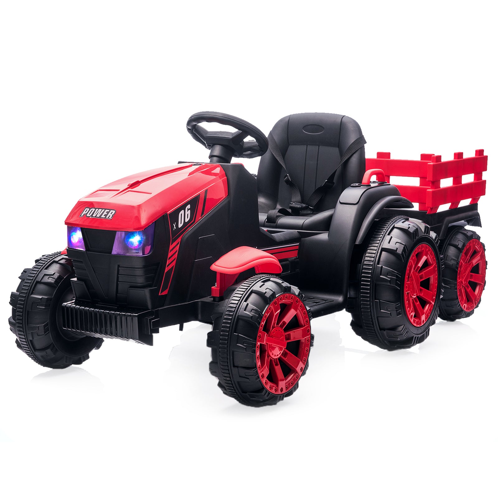 12V Electric Kids Ride-On Tractor Toy with Trailer and Remote Control Trend Times 1