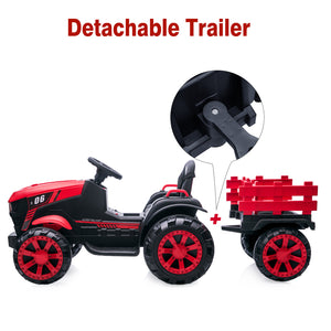 12V Electric Kids Ride-On Tractor Toy with Trailer and Remote Control Trend Times 5