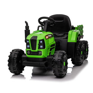 12V Battery-Powered Kids Ride-On Tractor with Trailer, Remote Control, and 3-Speed Settings Trend Times 16