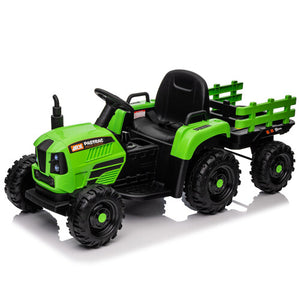 12V Battery-Powered Kids Ride-On Tractor with Trailer, Remote Control, and 3-Speed Settings Trend Times 19