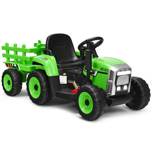 12V Kids Ride-On Tractor with Trailer, Ground Loader, RC Remote Control, and Lights Trend Times Variant 0