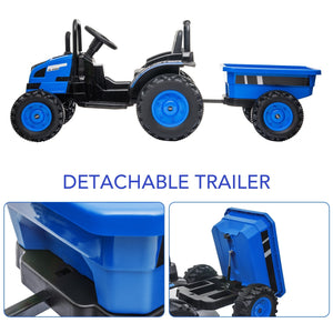 12V Kids Ride-On Tractor with Trailer, Remote Control, and Music Trend Times 2
