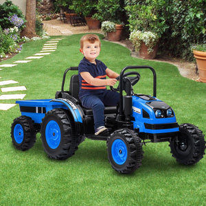 12V Kids Ride-On Tractor with Trailer, Remote Control, and Music Trend Times 4