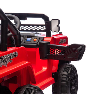 12V Electric Kids Ride-On Jeep Truck Toy with 6 Wheels and Remote Control, Red Trend Times 17