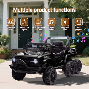 12V Kids Electric Ride-On Truck with 6 Wheels, Music, and Remote Control Trend Times 2