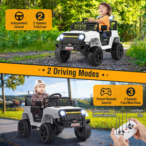 12V Battery-Powered Electric Ride-On Truck Car for Toddlers with 3 Speed Settings Trend Times 4