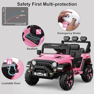 12V Battery-Powered Ride-On Truck Car for Toddlers with 3 Speed Settings Trend Times 10