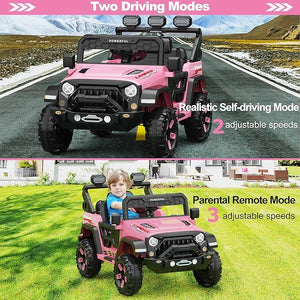 12V Battery-Powered Ride-On Truck Car for Toddlers with 3 Speed Settings Trend Times 2