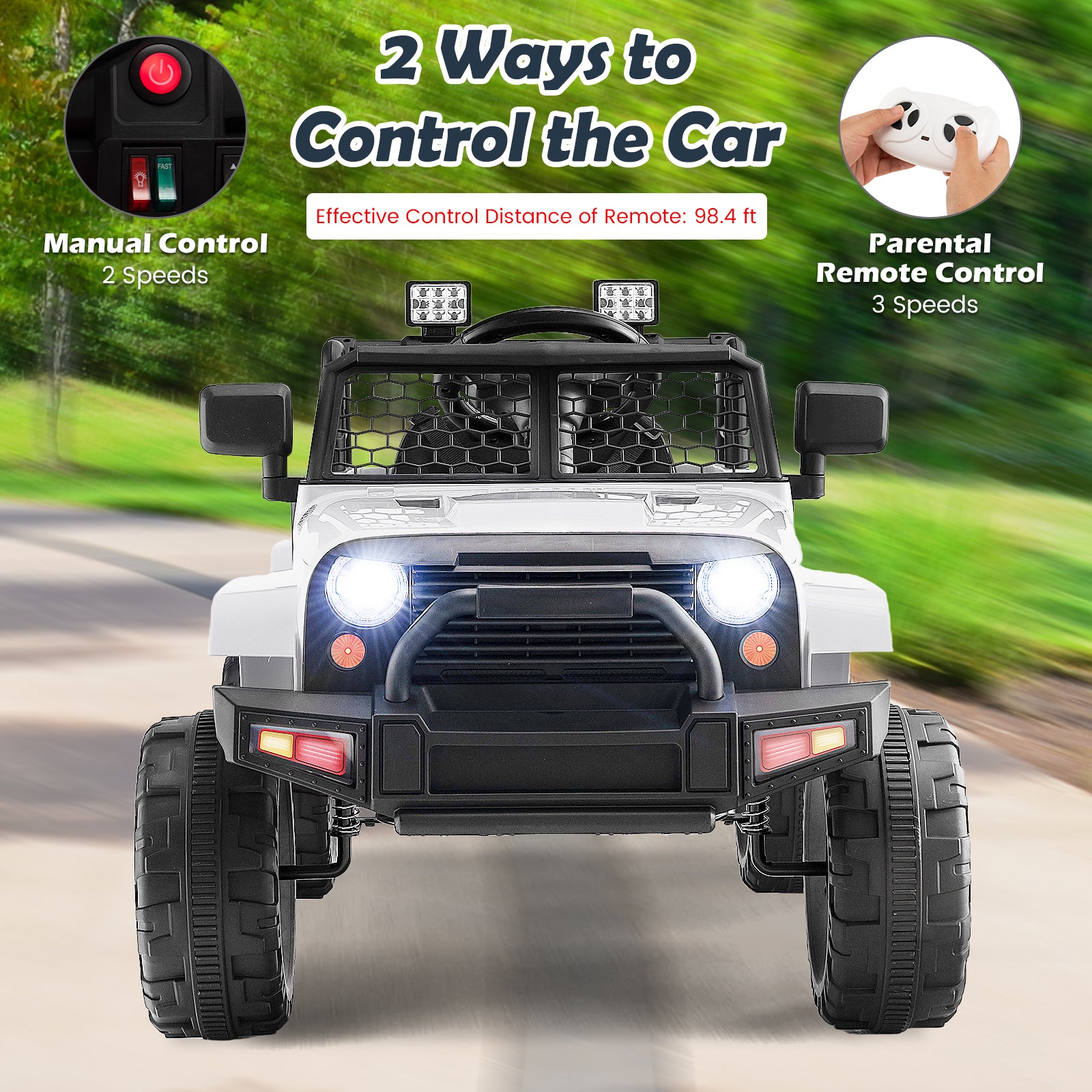 12V Kids Electric Ride-On Truck Car with Remote Control, Lights, and Music Trend Times 2