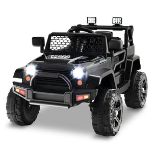 12V Kids Electric Ride-On Truck Car with Remote, Music, and Lights - Black Trend Times Variant 0